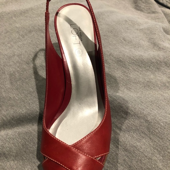 Loft - Red Slingback Red Heels, 8 US - Picture 3 of 6
